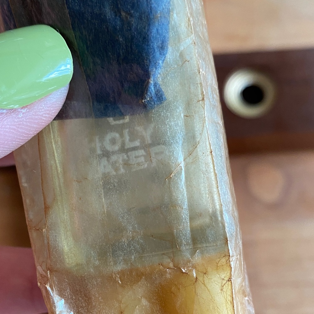 Vintage Wooden Crucifix Sick Call Kit with Gold Accents - Picture 10 of 16